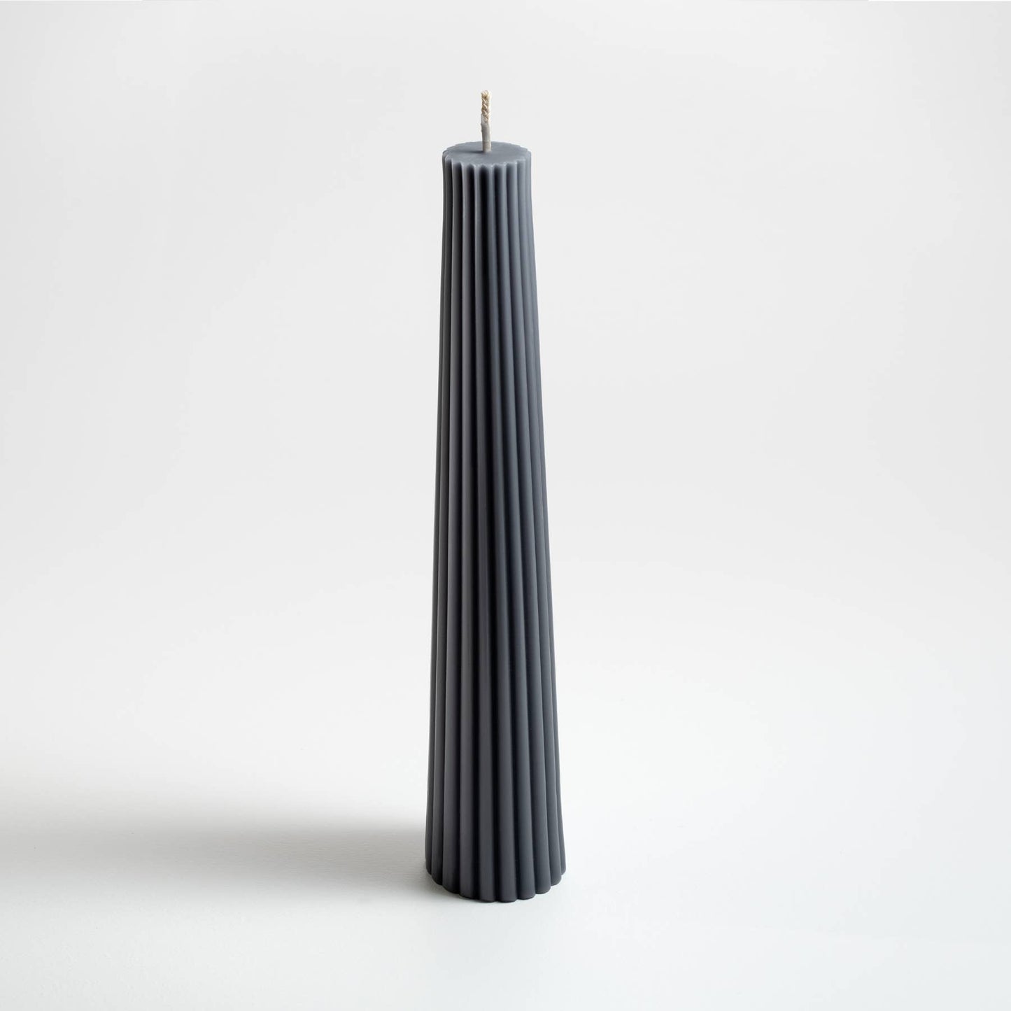 FLUTED PILLAR BEESWAX CANDLE