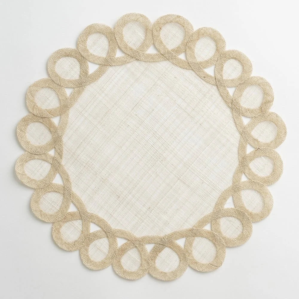 ECRU WOVEN DOODLES PLACEMAT