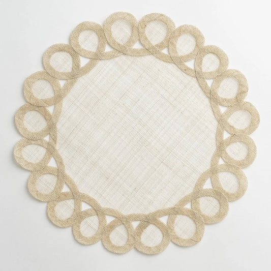 ECRU WOVEN DOODLES PLACEMAT