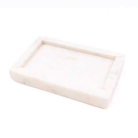 WHITE MARBLE SOAP DISH