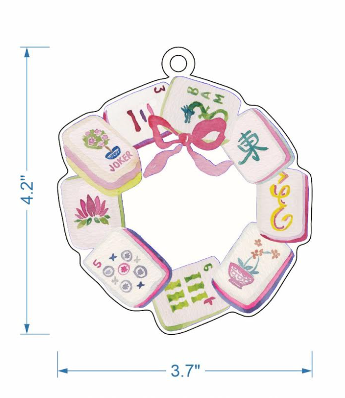 MAHJONG TILE WREATH ORNAMENT