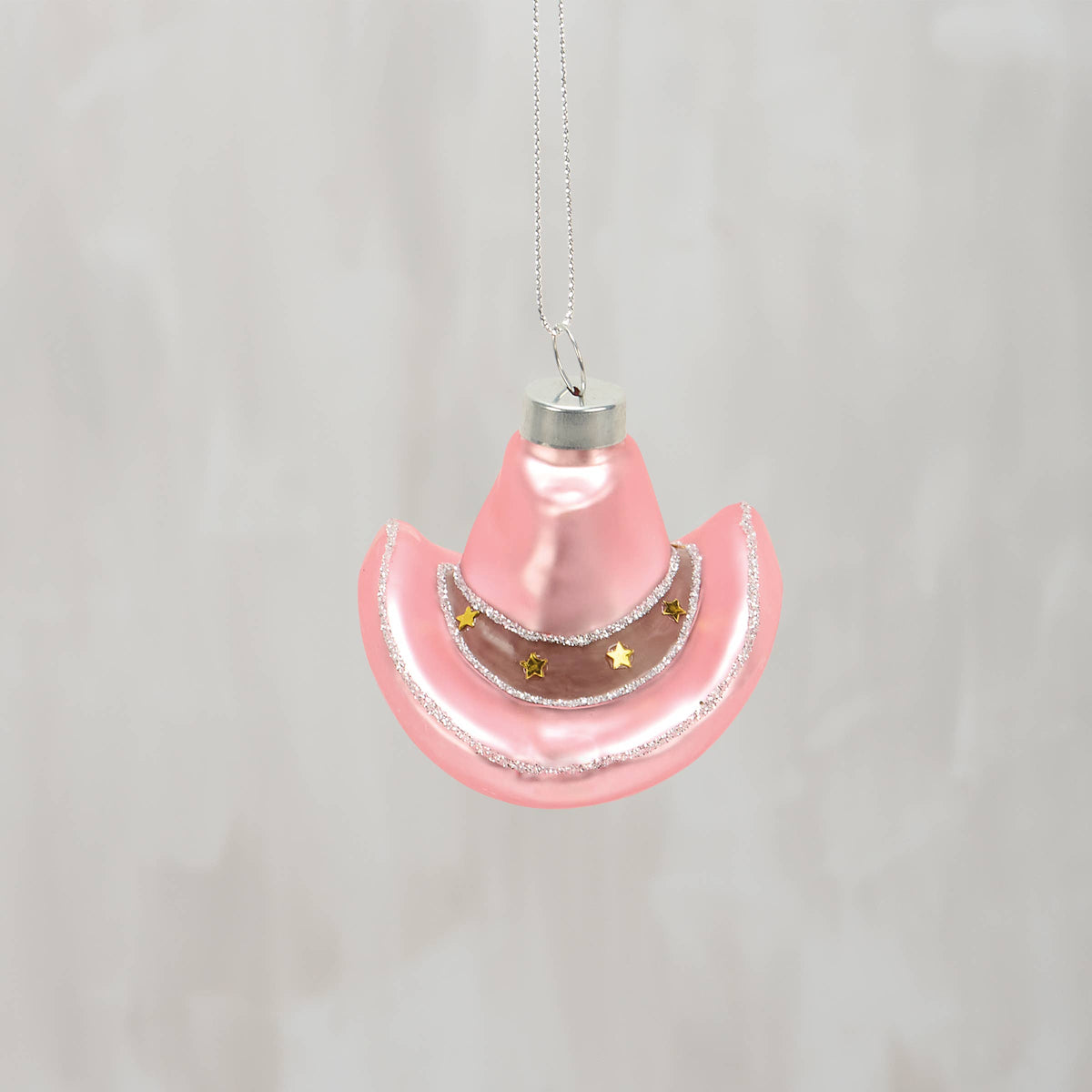 GLASS COWGIRL ORNAMENT