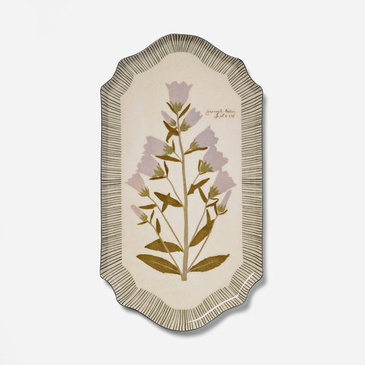 ENAMEL SHAPED EDGE TRAY – CAMPANULA BELLFLOWER