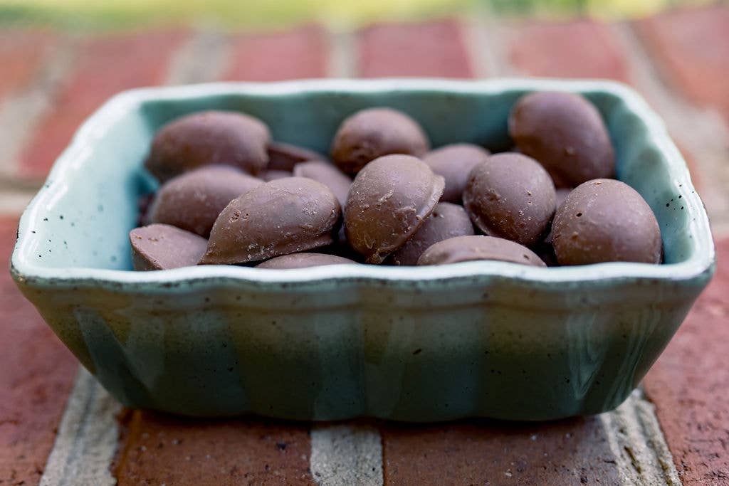 MILK CHOCOLATE COVERED PECANS