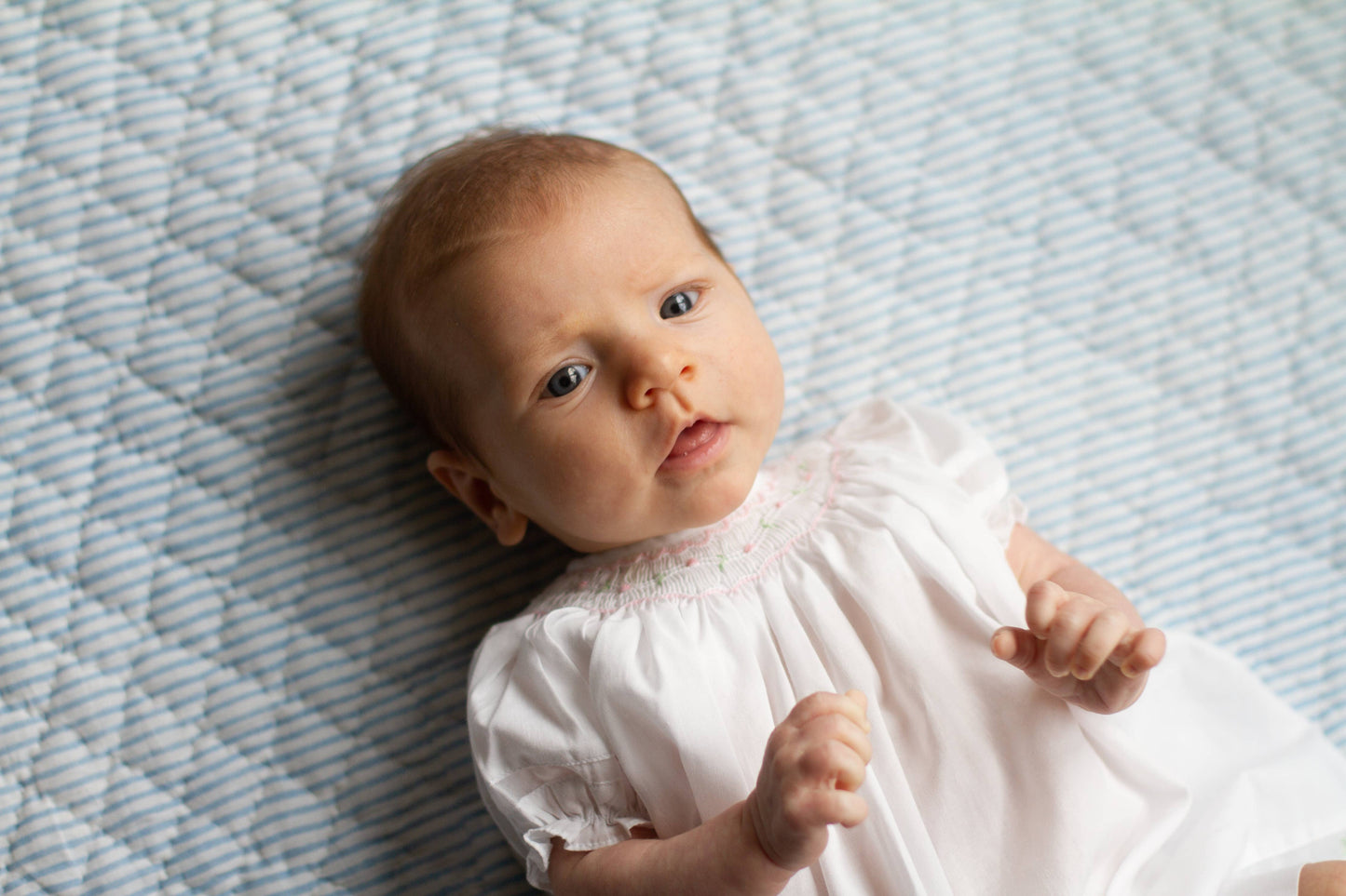 REVERSIBLE BABY QUILT BLUE