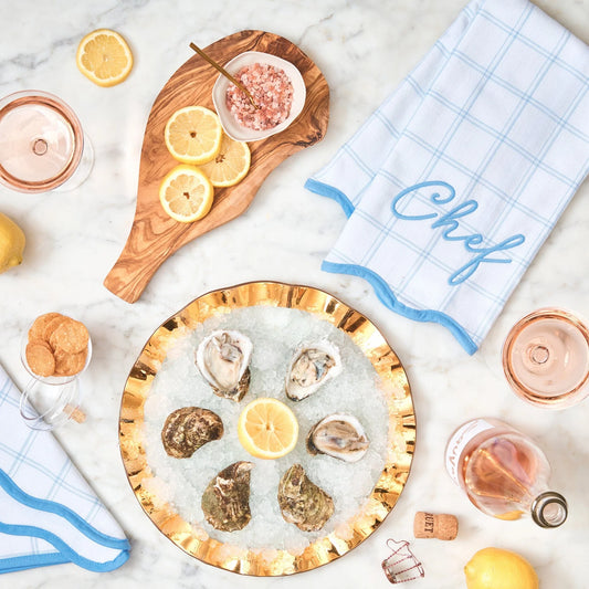 SCALLOPED KITCHEN TOWEL- SET OF 2