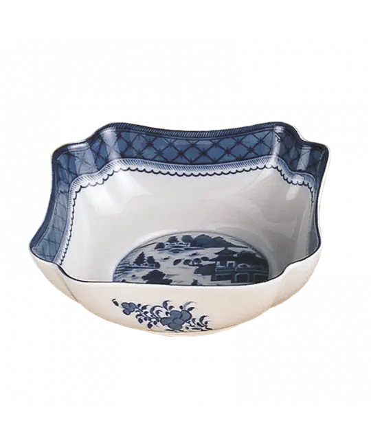 BLUE CANTON SMALL SQUARE BOWL
