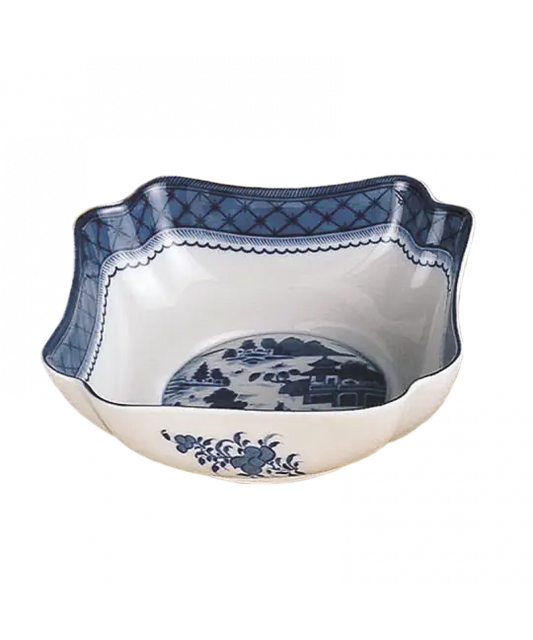 BLUE CANTON SMALL SQUARE BOWL