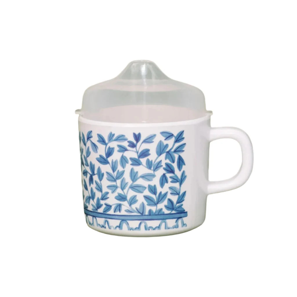 BLUE AND WHITE SIPPY CUP