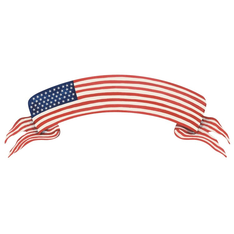 AMERICAN FLAG BANNER TABLE ACCENT