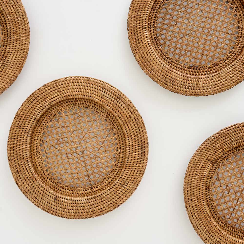 HONEY RATTAN CHARGER | SET OF 4