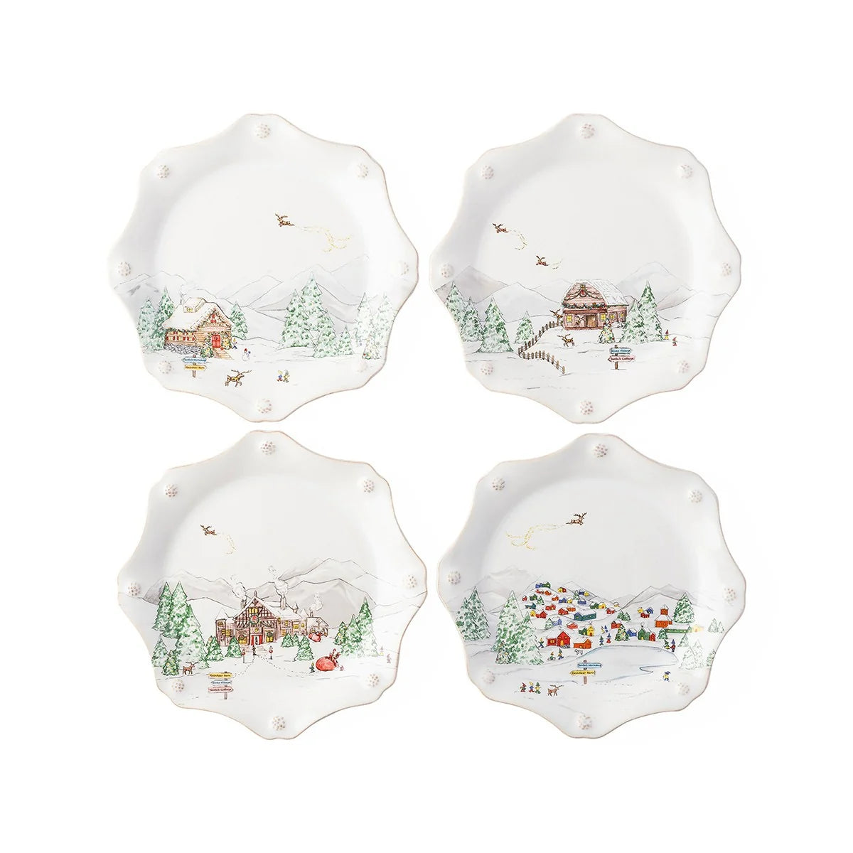 BERRY AND THREAD NORTH POLE ASSORTED DESSERT PLATE
