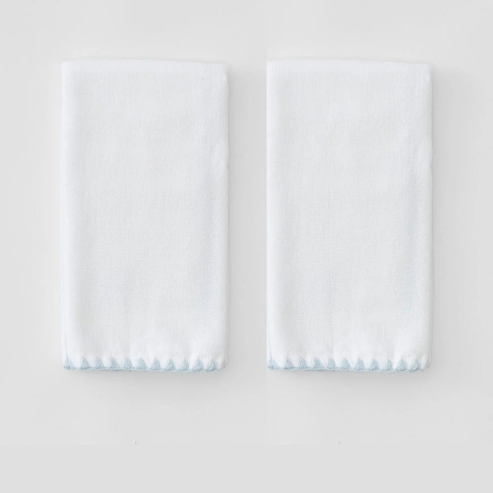 FINGERTIP POWDER BATH TOWELS (PAIR) - WITH STITCHING