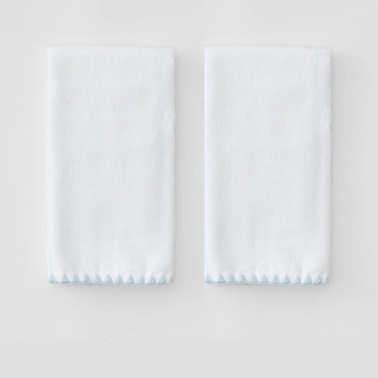 STANDARD POWDER BATH TOWELS (PAIR) WITH STITCHING