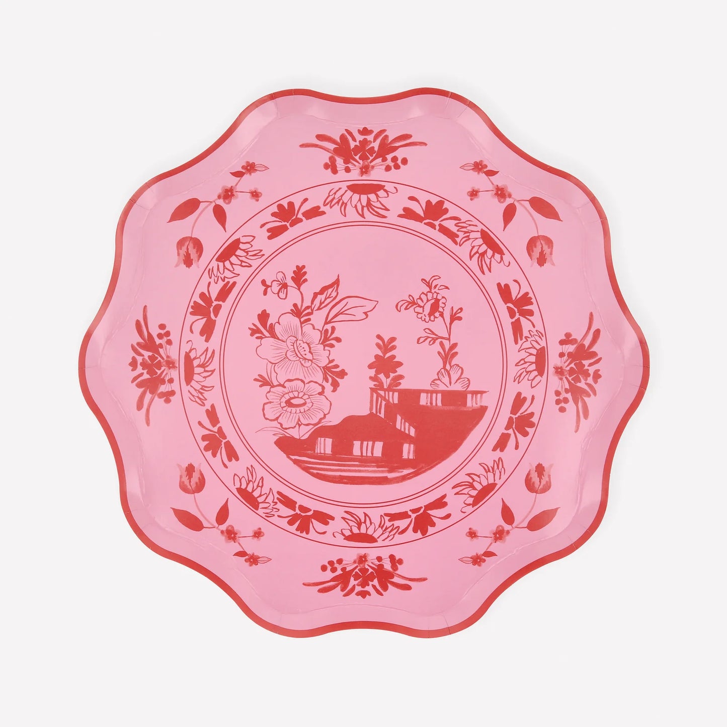 PINK VINTAGE BOTANICAL SIDE PLATE