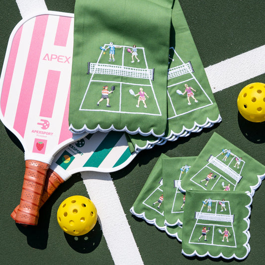 DAY AT THE COURTS PICKLEBALL TEA TOWEL- SET OF 2