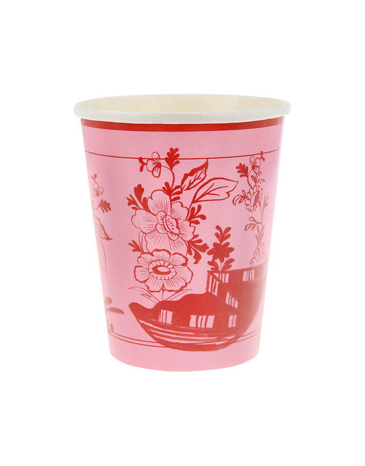 PINK VINTAGE BOTANICAL CUP