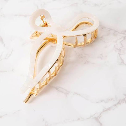 PEARL BALLET BOW CLAW CLIP